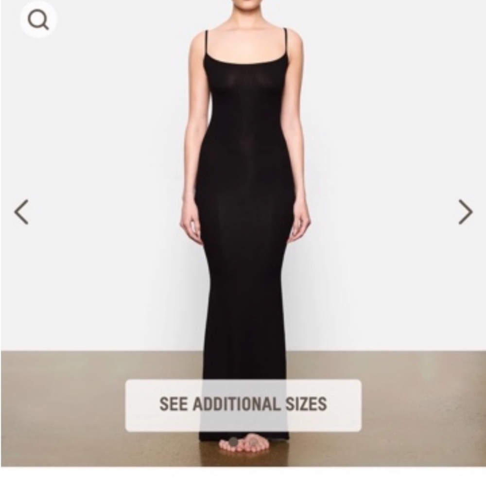 SKIMS Sleek Black Maxi Dress